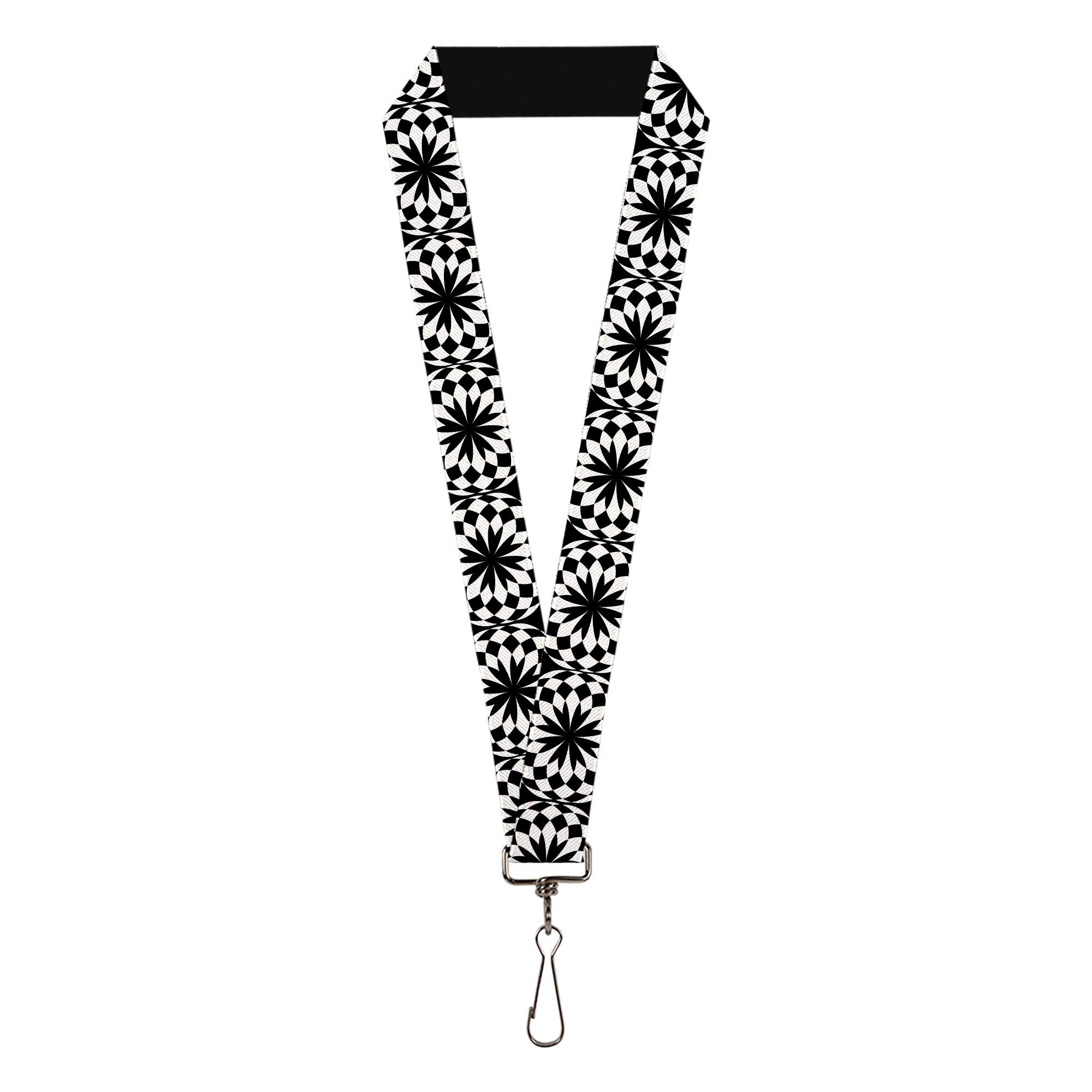 Lanyard - 1.0" - Kaleidoscope Balls White Black Lanyards Buckle-Down