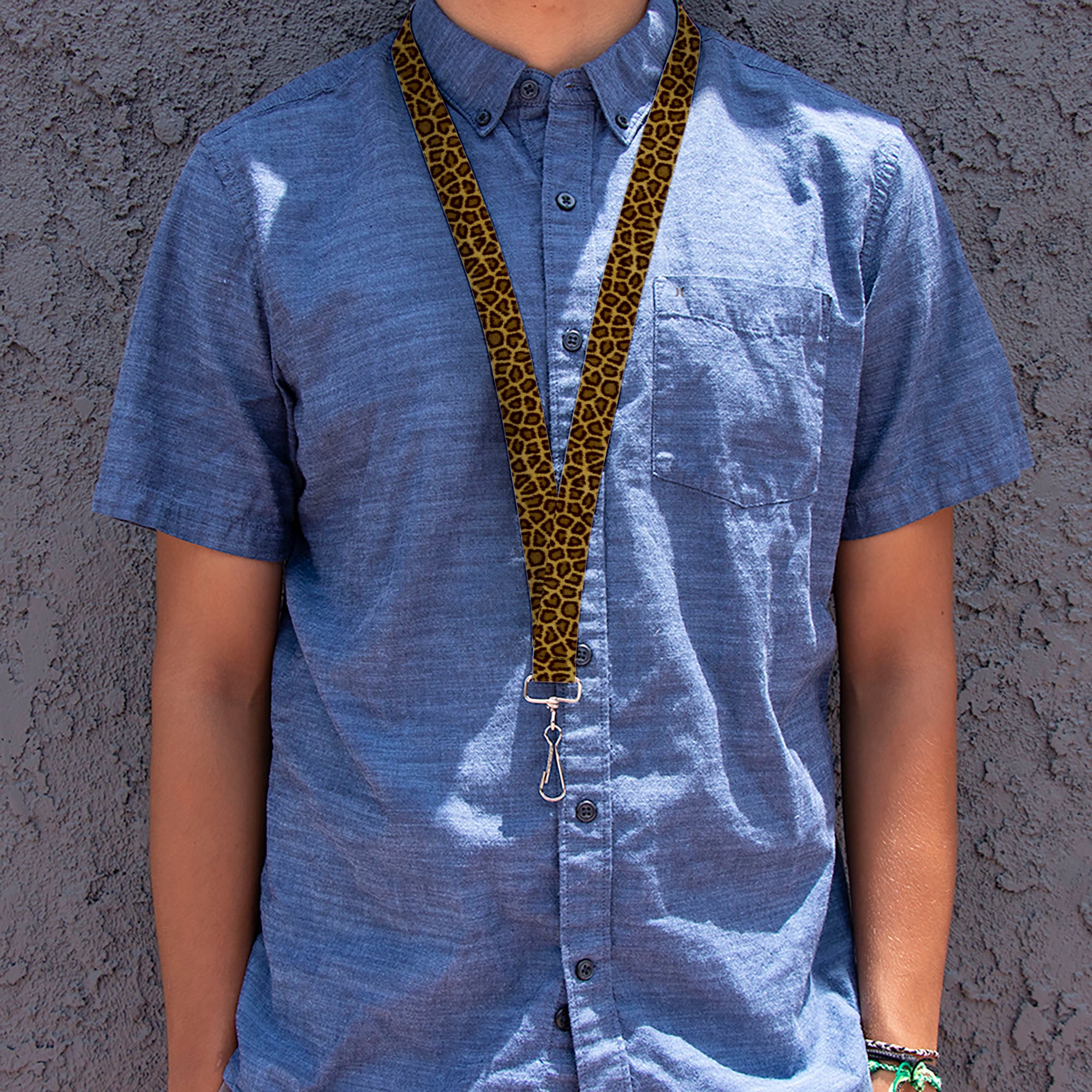Lanyard - 1.0" - Leopard Brown Lanyards Buckle-Down