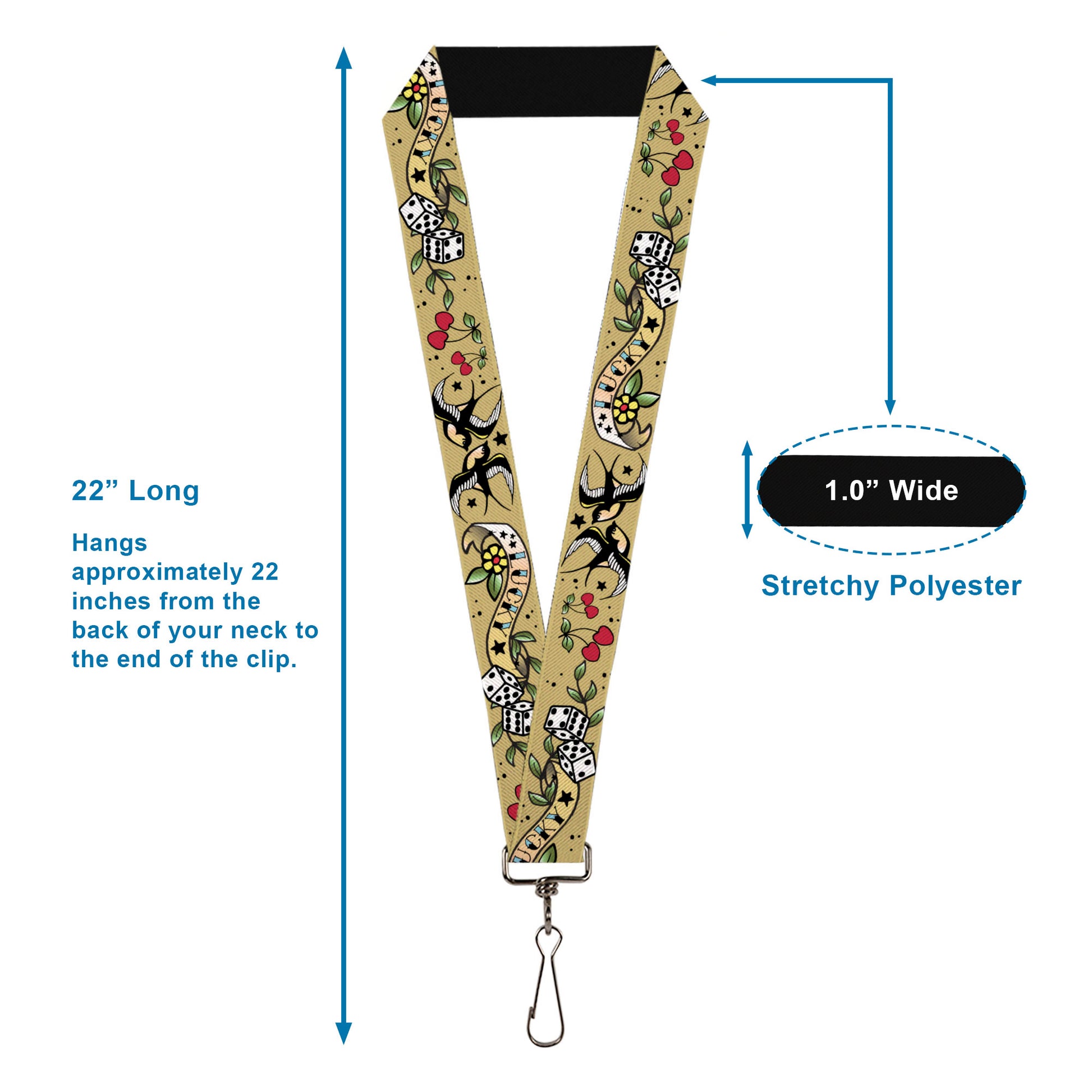 Lanyard - 1.0" - Lucky Tan Lanyards Buckle-Down