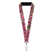Lanyard - 1.0" - Live Hard Die Young Pink Lanyards Buckle-Down