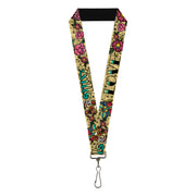 Lanyard - 1.0" - Love Kills Tan Lanyards Buckle-Down
