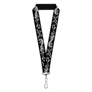 Lanyard - 1.0" - Lucky Black White Lanyards Buckle-Down