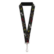 Lanyard - 1.0" - Lucky CLOSE-UP Gray Lanyards Buckle-Down