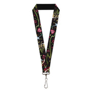 Lanyard - 1.0" - Live Hard Die Young CLOSE-UP Black Lanyards Buckle-Down