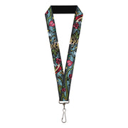 Lanyard - 1.0" - Live Hard Die Young CLOSE-UP Turquoise Lanyards Buckle-Down
