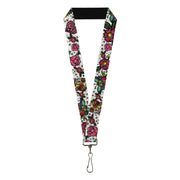 Lanyard - 1.0" - Love Kills CLOSE-UP White Lanyards Buckle-Down