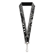 Lanyard - 1.0" - Love Love Black White Lanyards Buckle-Down