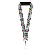Lanyard - 1.0" - Leopard White Multi Color Lanyards Buckle-Down