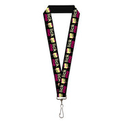 Lanyard - 1.0" - LICK ME Battery Cartoon Lanyards Buckle-Down