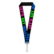 Buckle-Down Lanyard - LET'S GET WASTED Black/Pink/Green/Blue Lanyards Buckle-Down