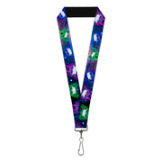 Lanyard - 1.0" - Laser Eye Cats in Space Lanyards Buckle-Down