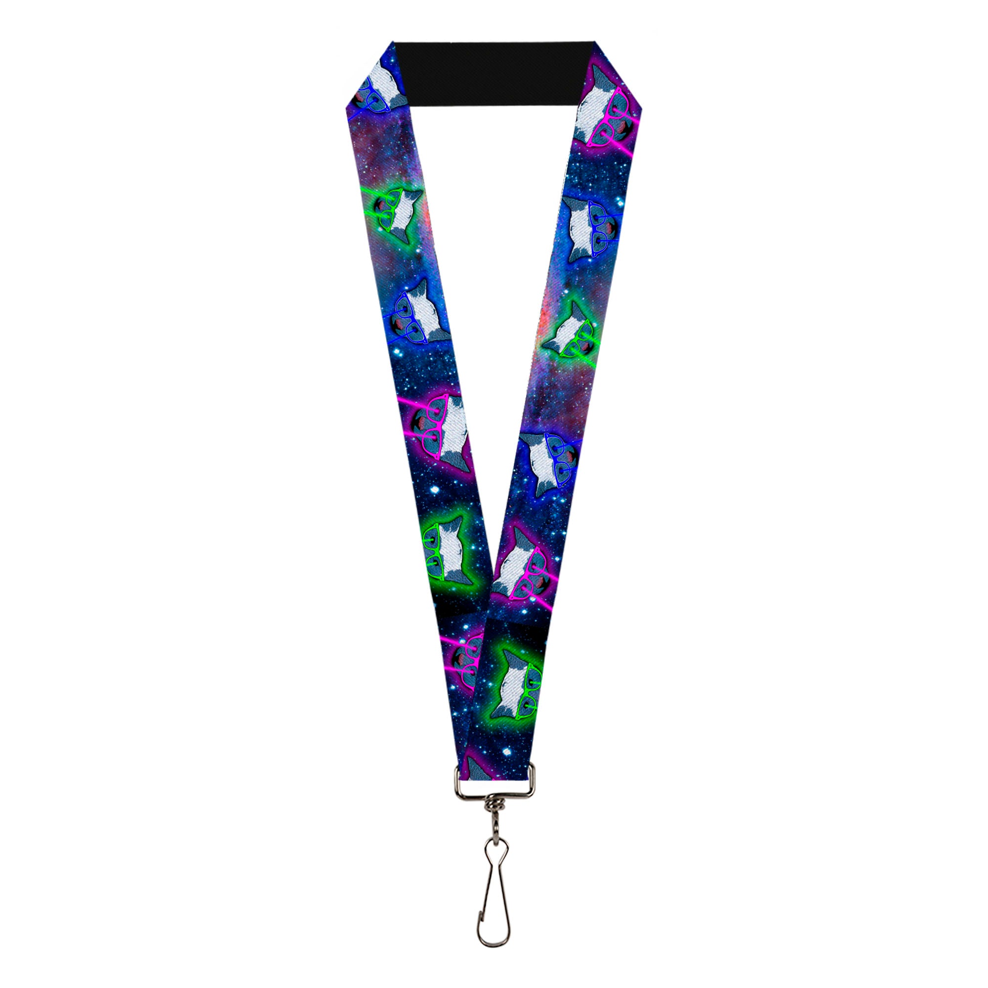 Lanyard - 1.0" - Laser Eye Cats in Space Lanyards Buckle-Down