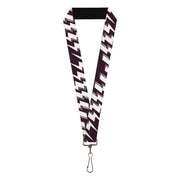 Lanyard - 1.0" - Lightning Bolts Sketch Plum White Lanyards Buckle-Down
