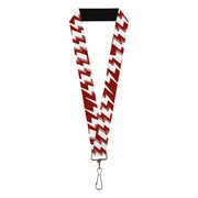 Lanyard - 1.0" - Lightning Bolts Sketch Red White Lanyards Buckle-Down