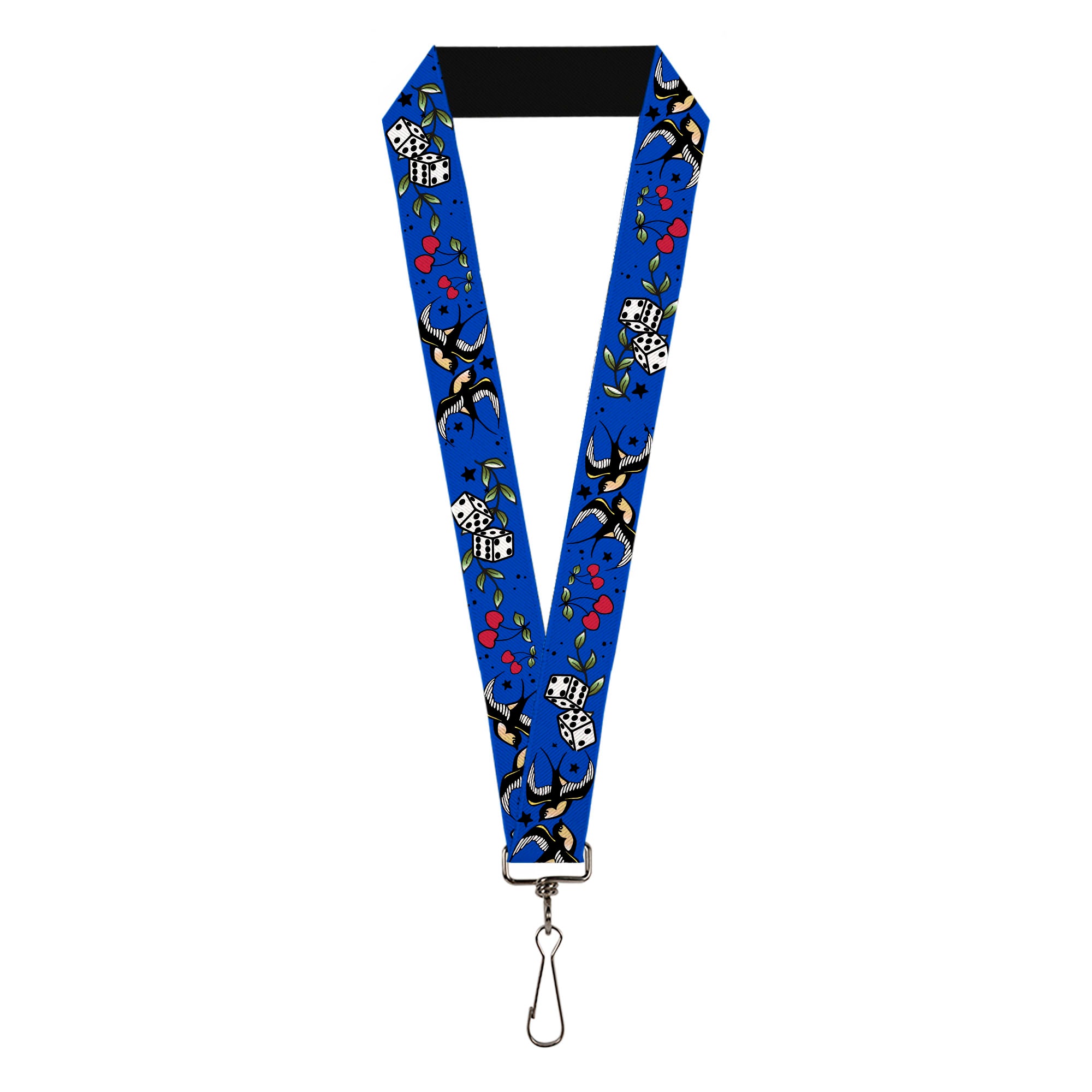 Lanyard - 1.0" - Lucky CLOSE-UP Blue Lanyards Buckle-Down