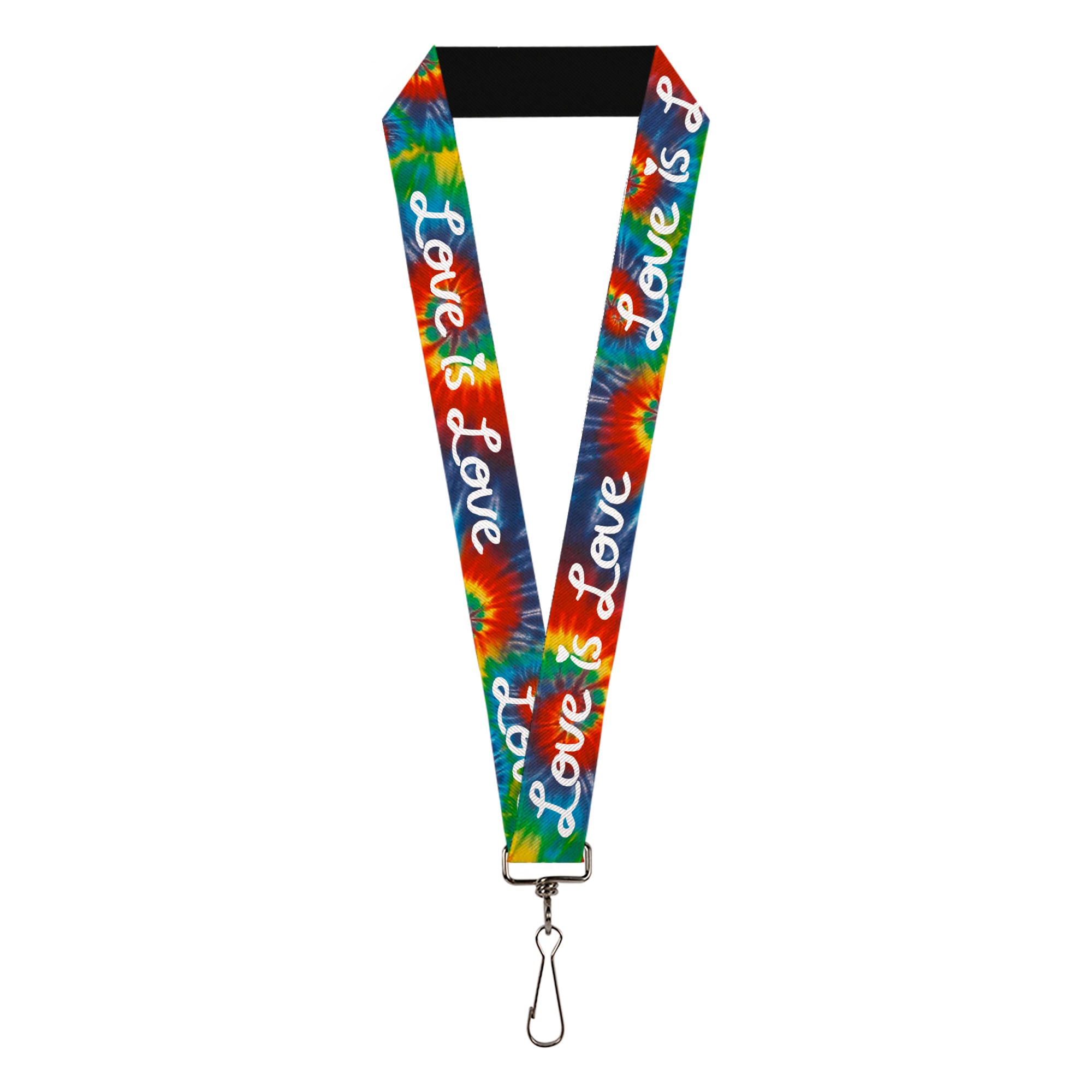 Lanyard - 1.0" - LOVE IS LOVE BD Tie Dye White Lanyards Buckle-Down