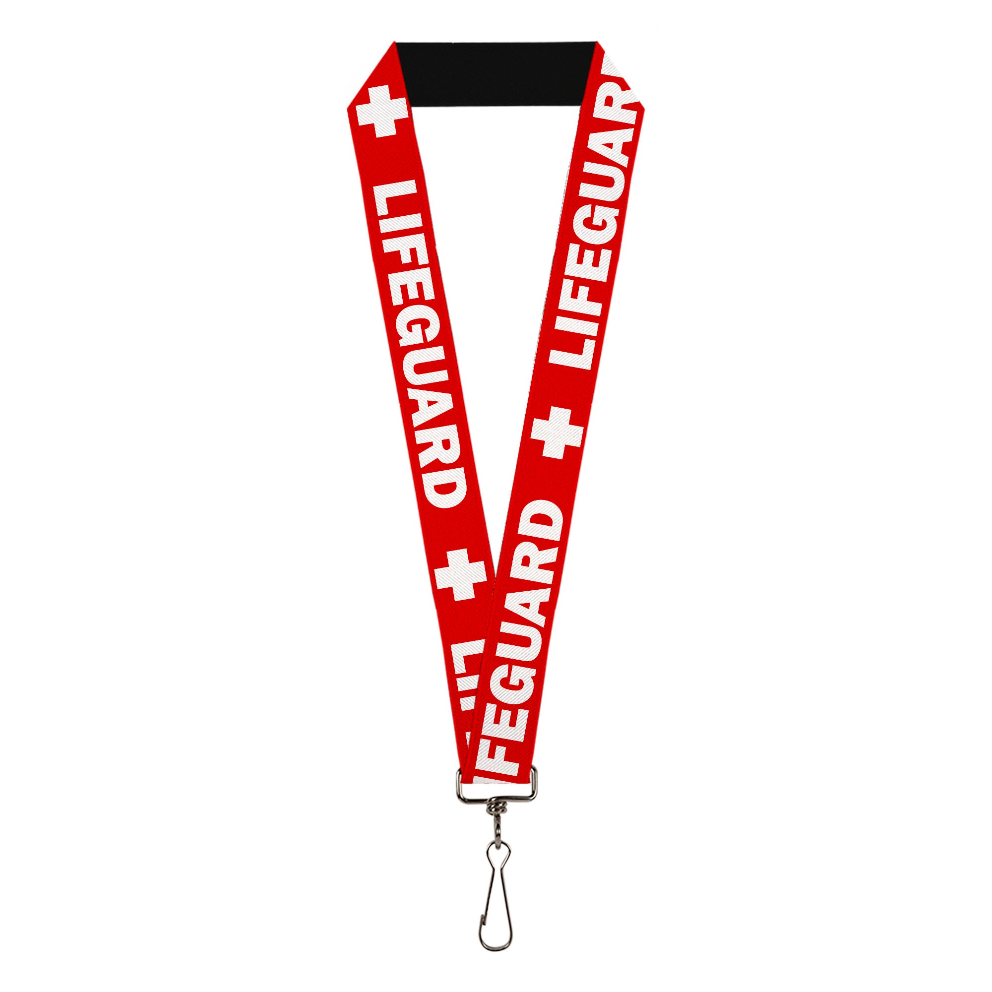 Lanyard - 1.0" - LIFEGUARD Logo Red White Lanyards Buckle-Down