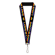 Lanyard - 1.0" - LOVE IS LOVE Heart Black Rainbow Lanyards Buckle-Down