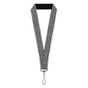 Lanyard - 1.0" - Mini Polka Dots Black White Lanyards Buckle-Down
