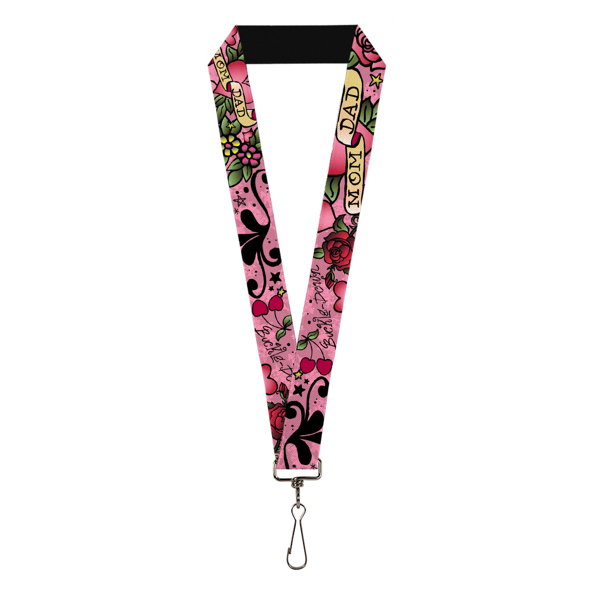 Lanyard - 1.0" - Mom & Dad Pink Lanyards Buckle-Down