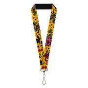 Lanyard - 1.0" - Mom & Dad CLOSE-UP Yellow Lanyards Buckle-Down