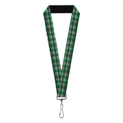 Lanyard - 1.0" - Mini Houndstooth Green Black Gray Lanyards Buckle-Down