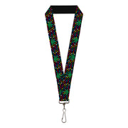 Buckle-Down Lanyard - Marijuana Garden Black/Multi Color Lanyards Buckle-Down