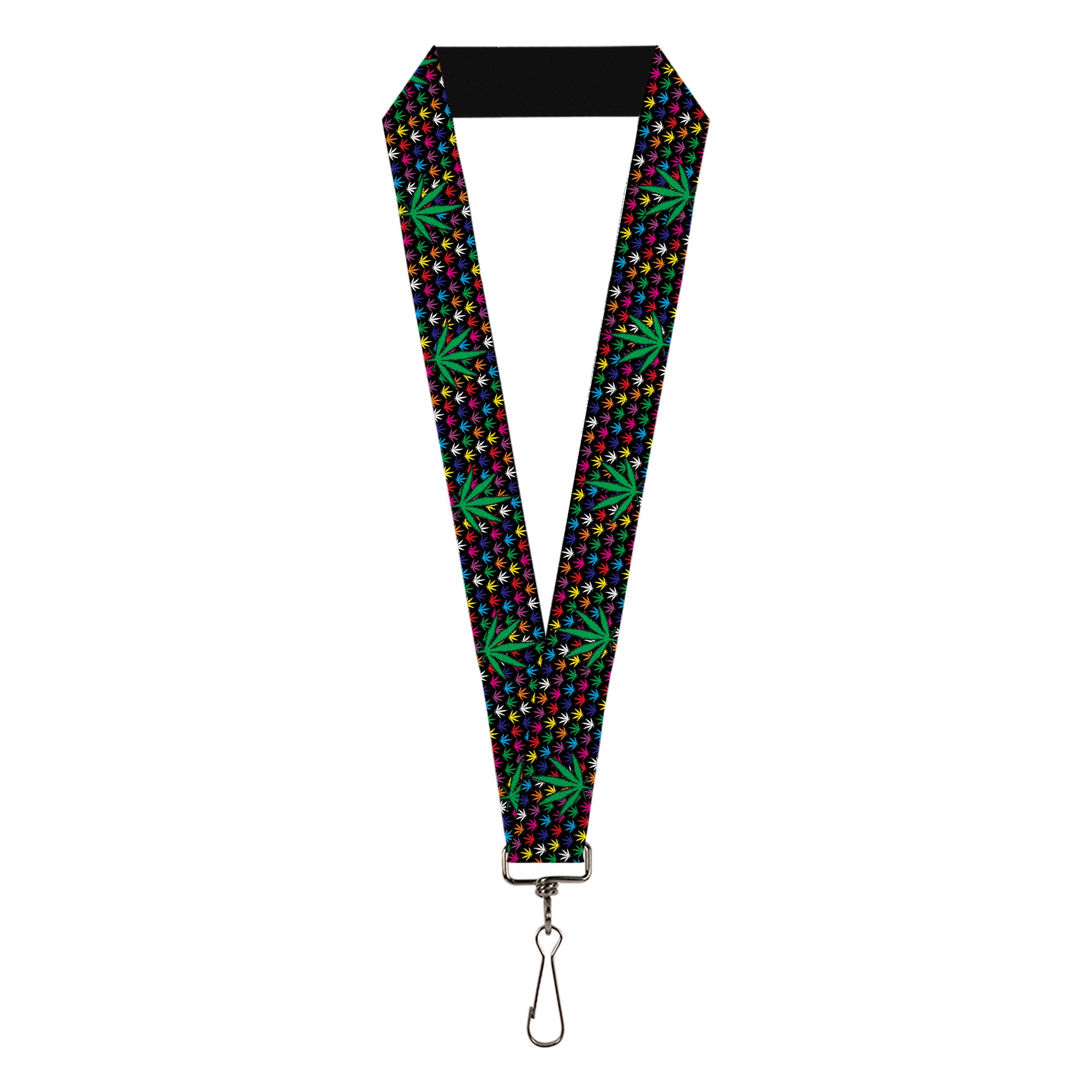 Buckle-Down Lanyard - Marijuana Garden Black/Multi Color Lanyards Buckle-Down