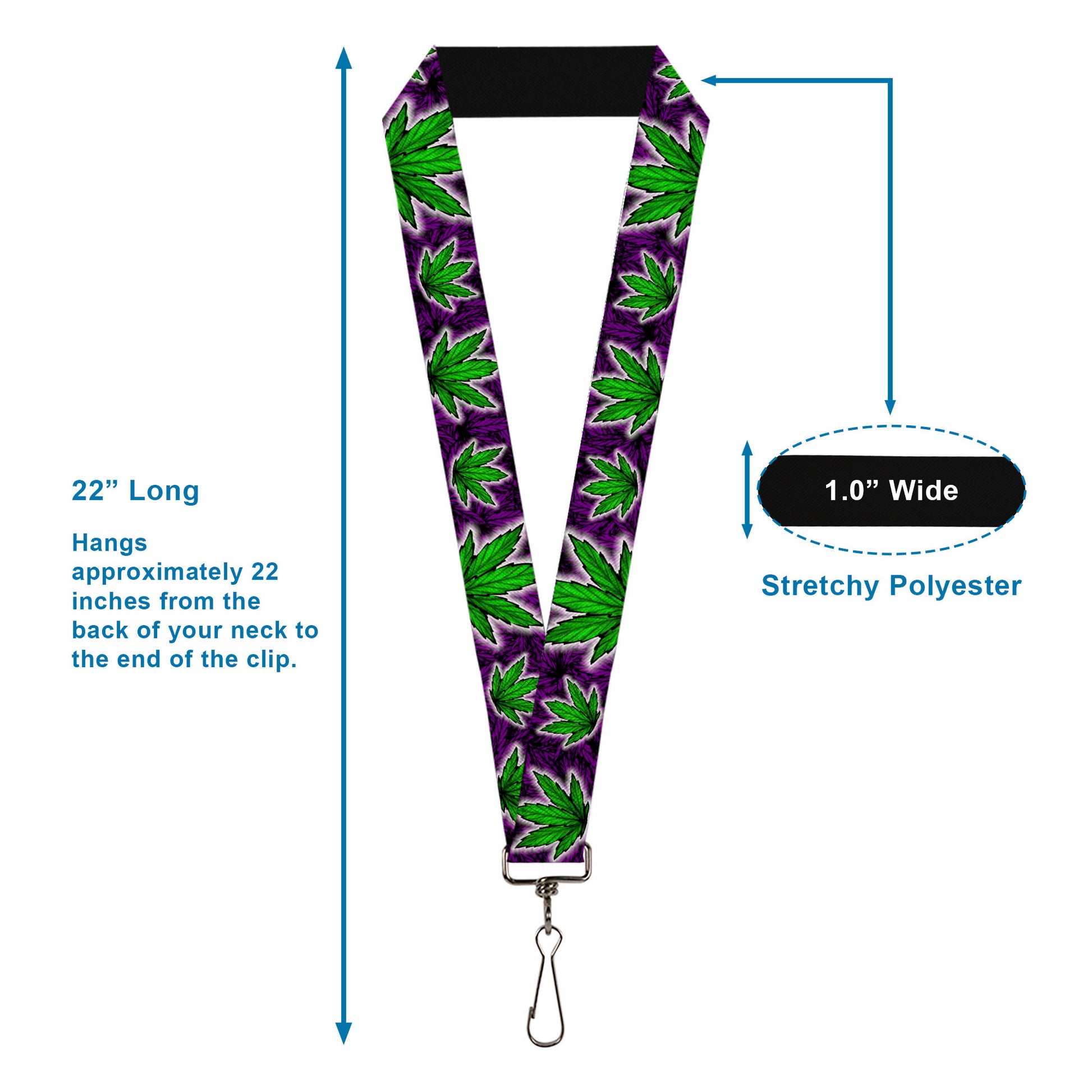 Buckle-Down Lanyard - Marijuana Haze Purple Lanyards Buckle-Down