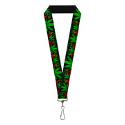 Buckle-Down Lanyard - Marijuana Haze Rasta/Black Lanyards Buckle-Down