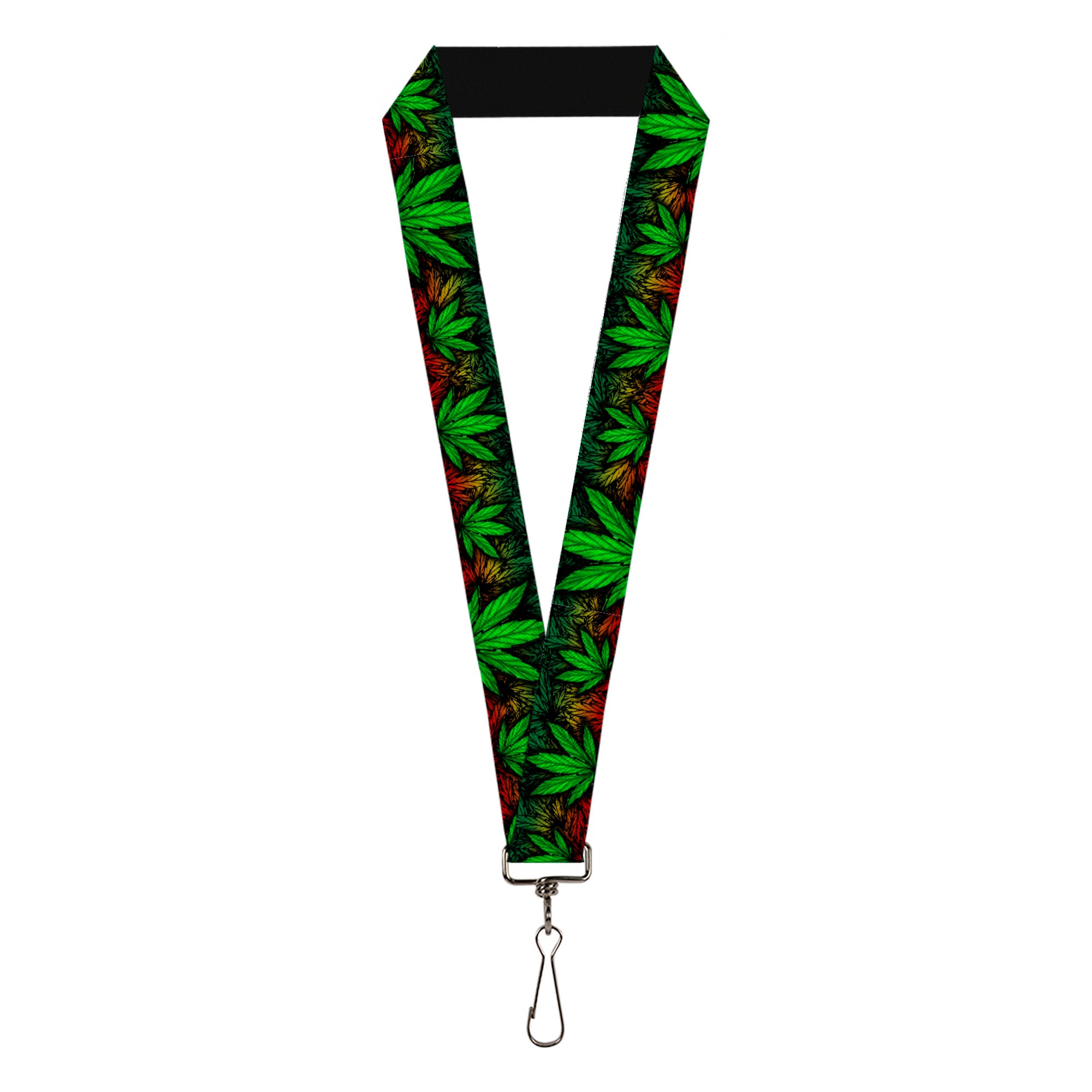 Buckle-Down Lanyard - Marijuana Haze Rasta/Black Lanyards Buckle-Down