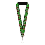 Buckle-Down Lanyard - Marijuana Haze Rasta/White Lanyards Buckle-Down