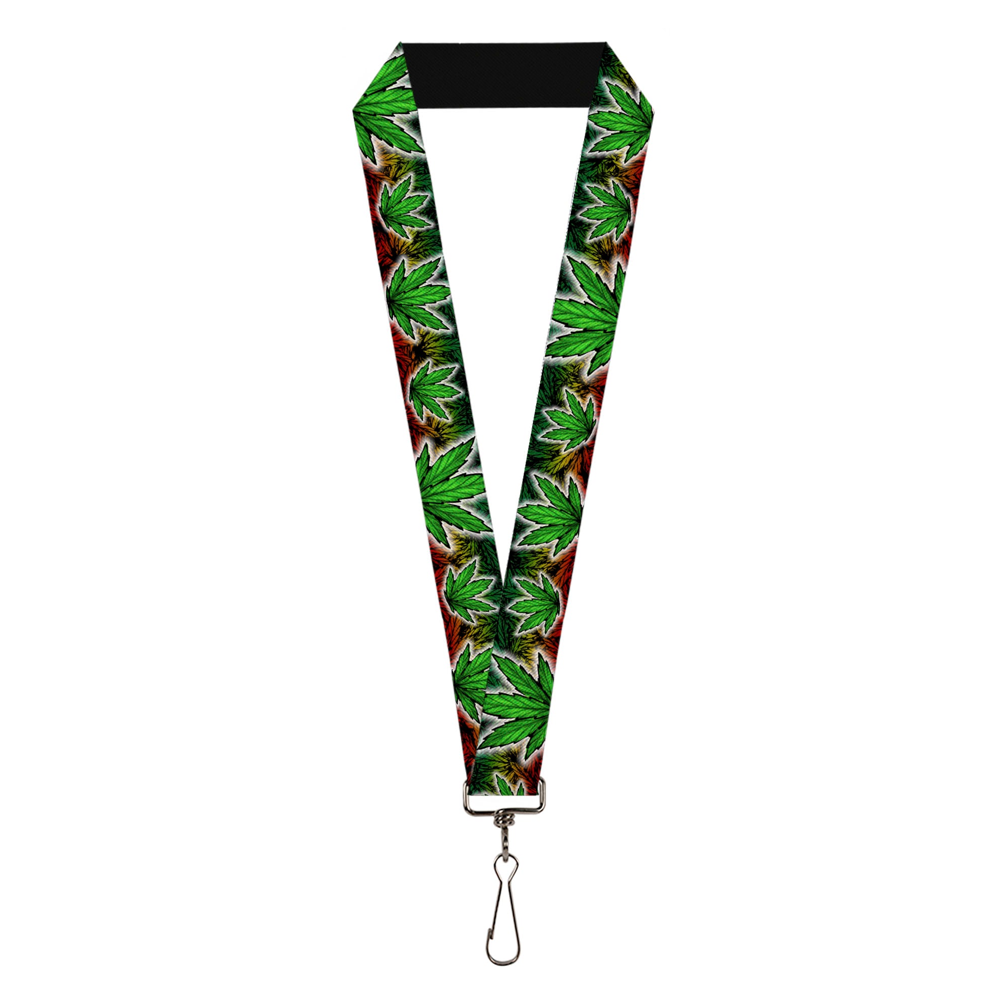 Buckle-Down Lanyard - Marijuana Haze Rasta/White Lanyards Buckle-Down