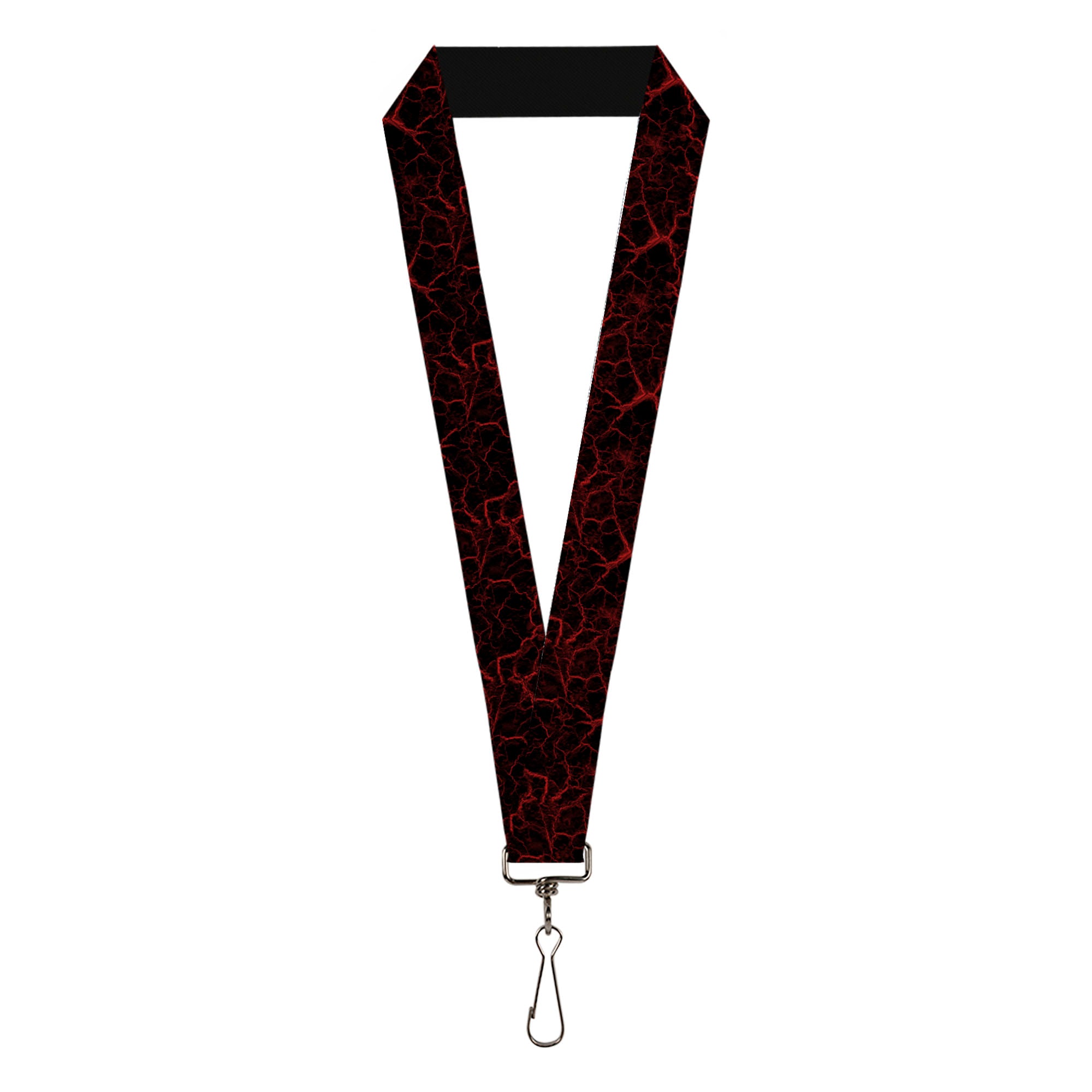 Lanyard - 1.0" - Marble Black Red Lanyards Buckle-Down