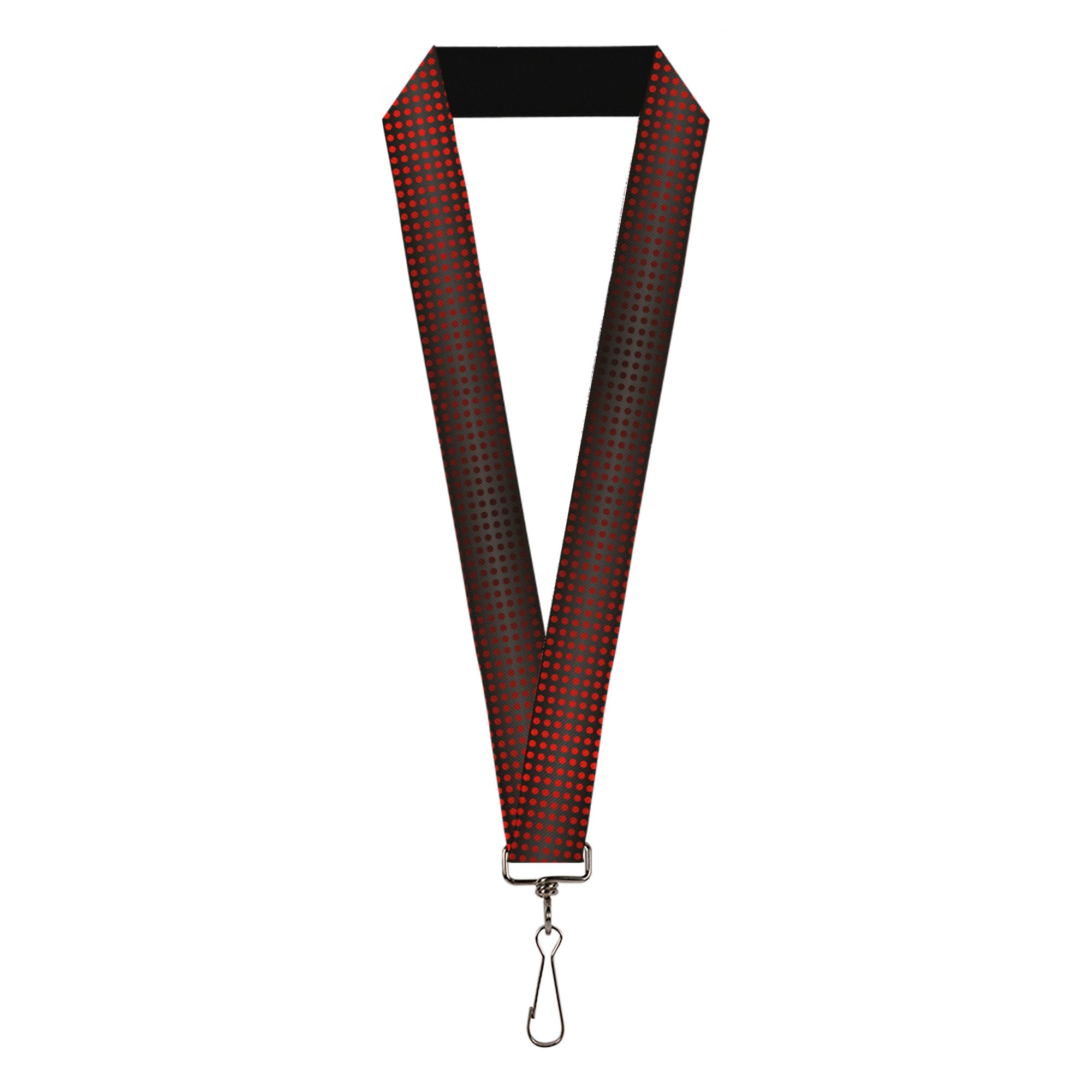 Lanyard - 1.0" - Micro Polka Dots Transitions Black Red Lanyards Buckle-Down