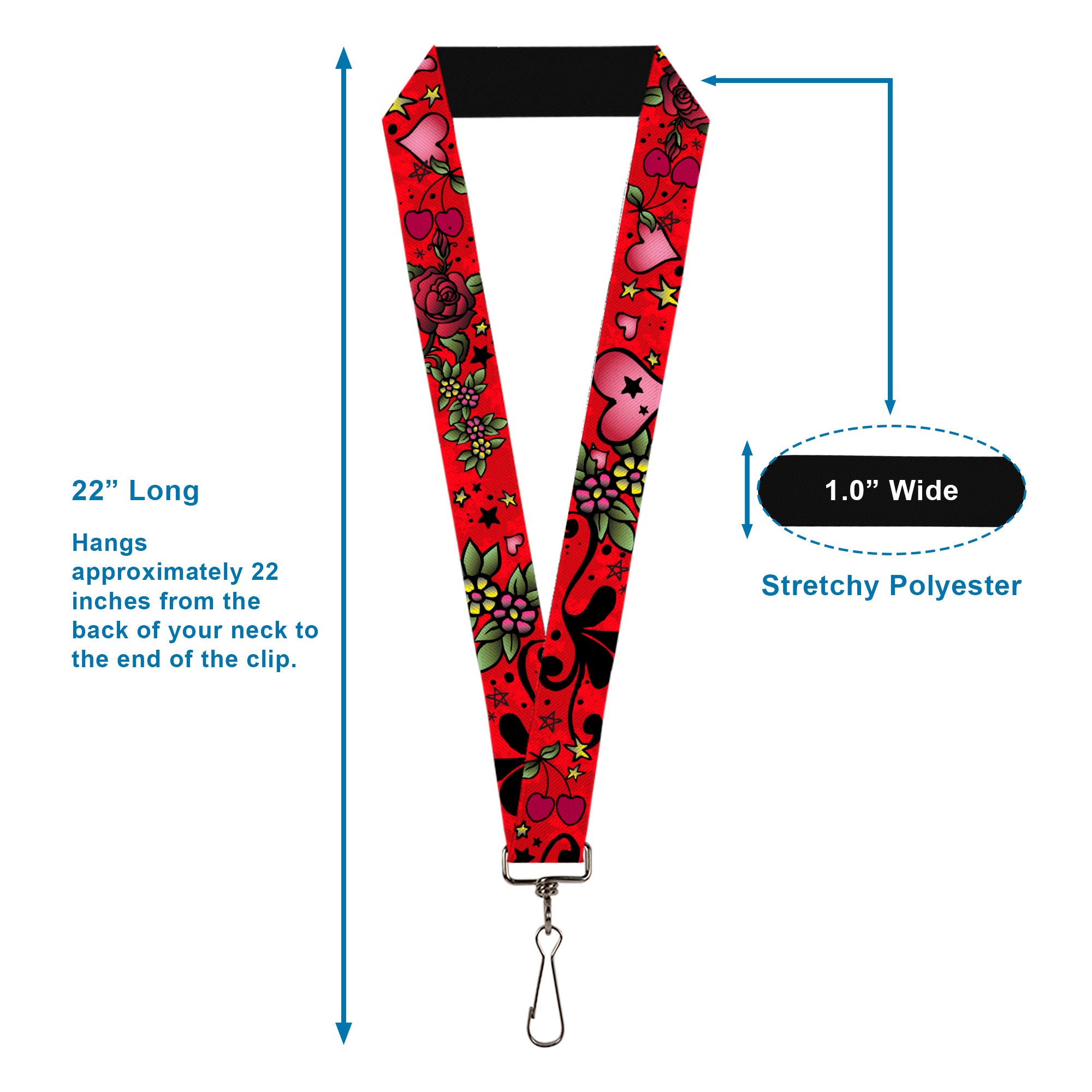 Lanyard - 1.0" - Mom & Dad CLOSE-UP Red Lanyards Buckle-Down