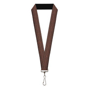 Lanyard - 1.0" - Mesh Black Brown Lanyards Buckle-Down