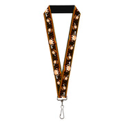 Lanyard - 1.0" - Multi Smoking Monkey Argyle Brown Lanyards Buckle-Down