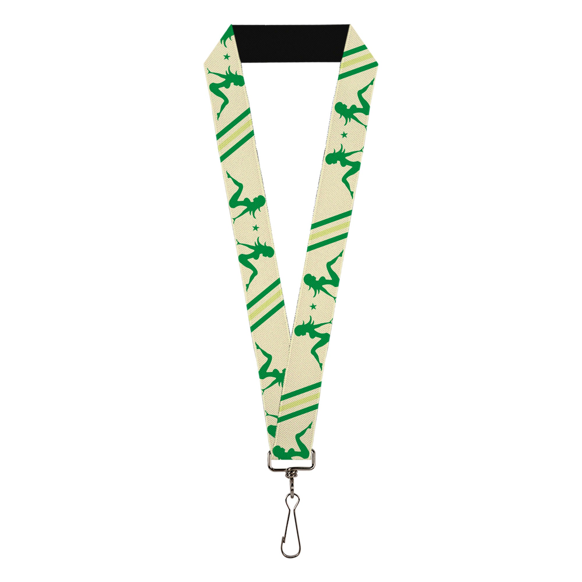 Lanyard - 1.0" - Mud Flap Girls w Stripes Tan Green Lime Green Lanyards Buckle-Down