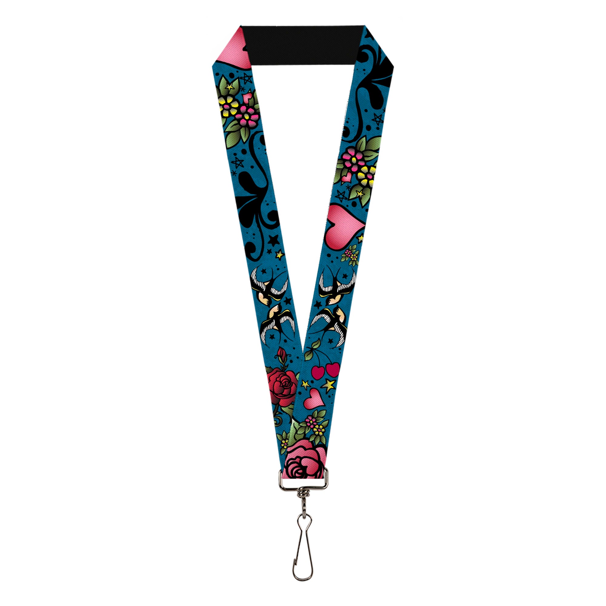 Lanyard - 1.0" - Mom & Dad CLOSE-UP Blue w Sparrows Lanyards Buckle-Down