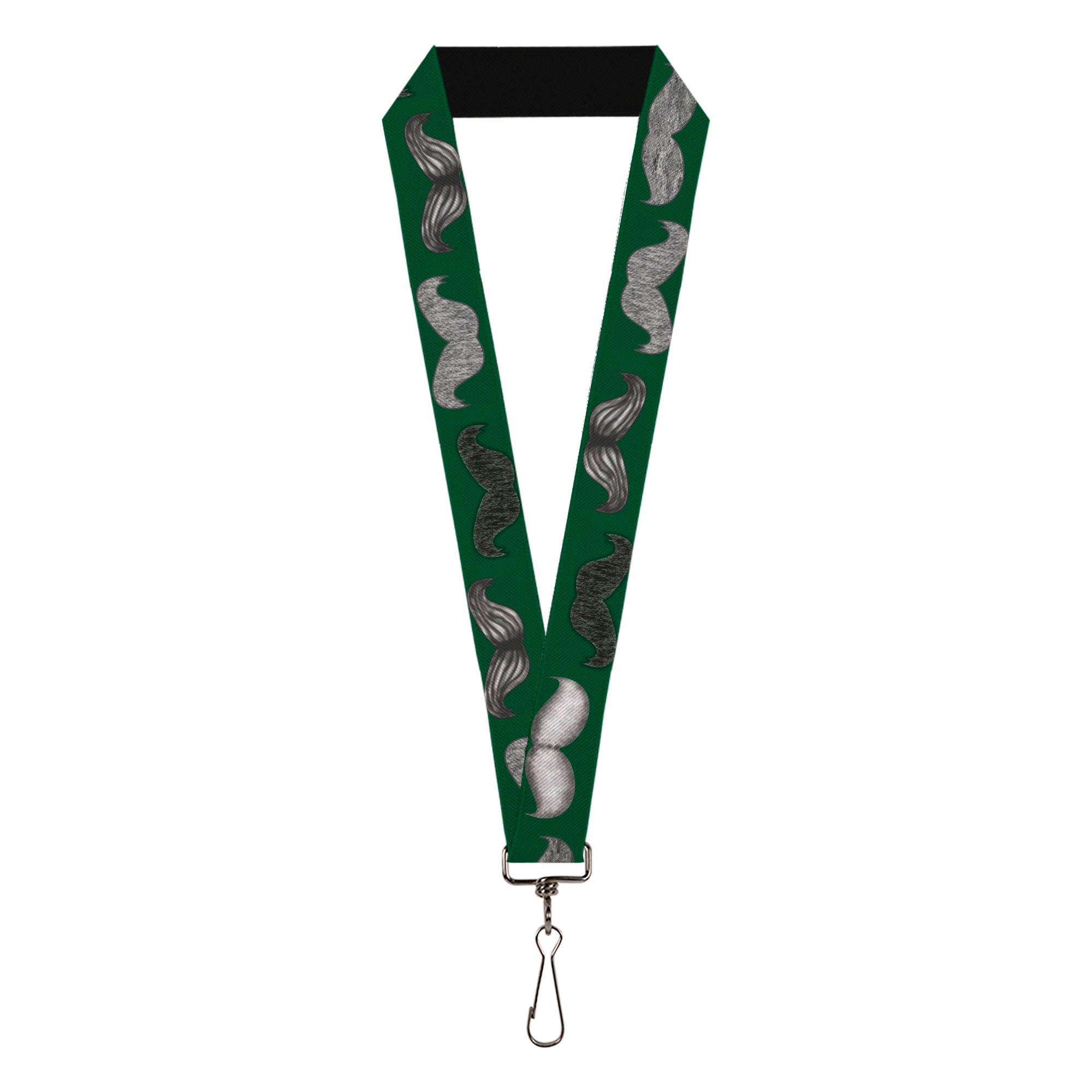 Lanyard - 1.0" - Mustaches Green Sketch Lanyards Buckle-Down