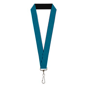 Lanyard - 1.0" - Mini Buffalo Plaid Navy Blue Lanyards Buckle-Down
