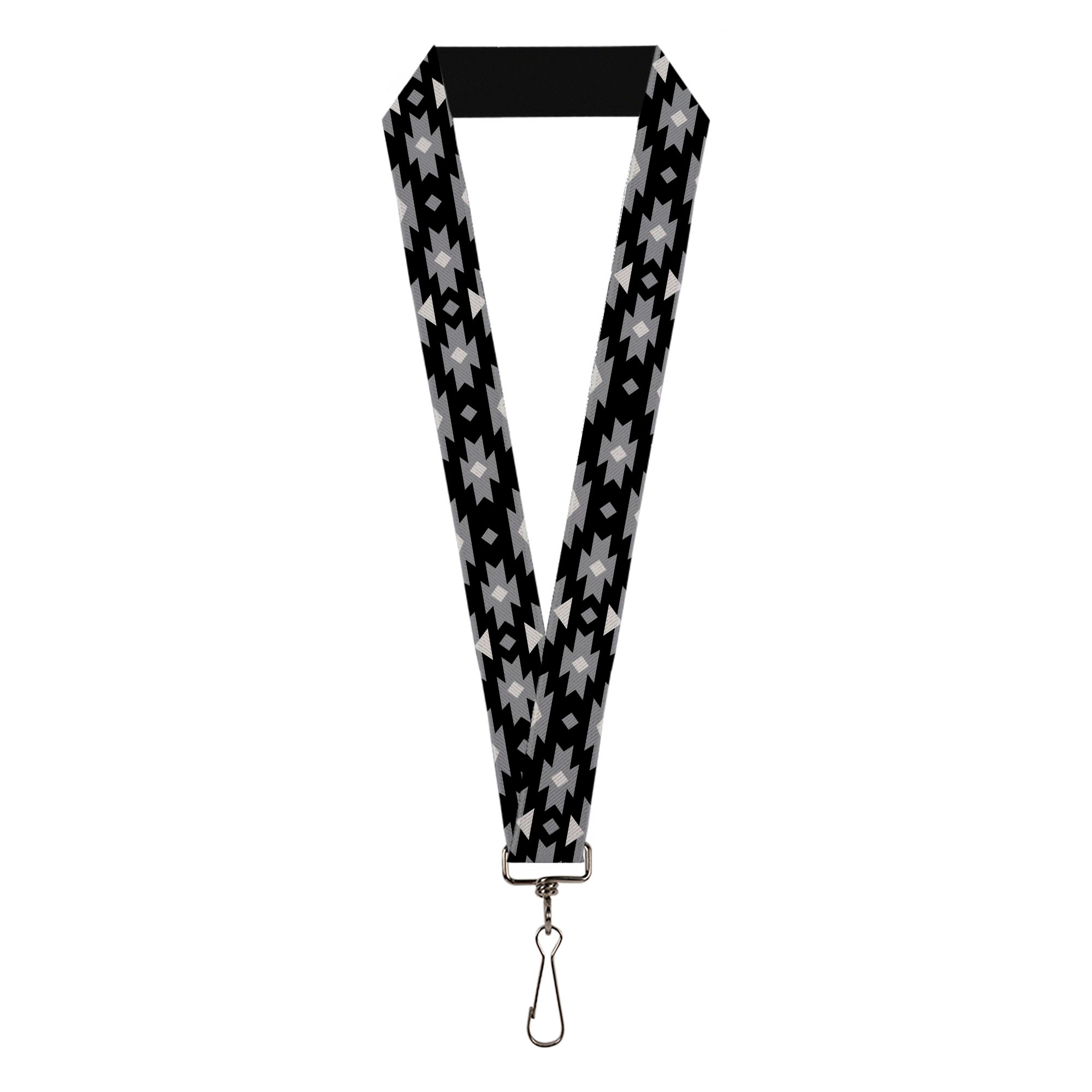 Lanyard - 1.0" - Navajo Gray Black Gray White Lanyards Buckle-Down