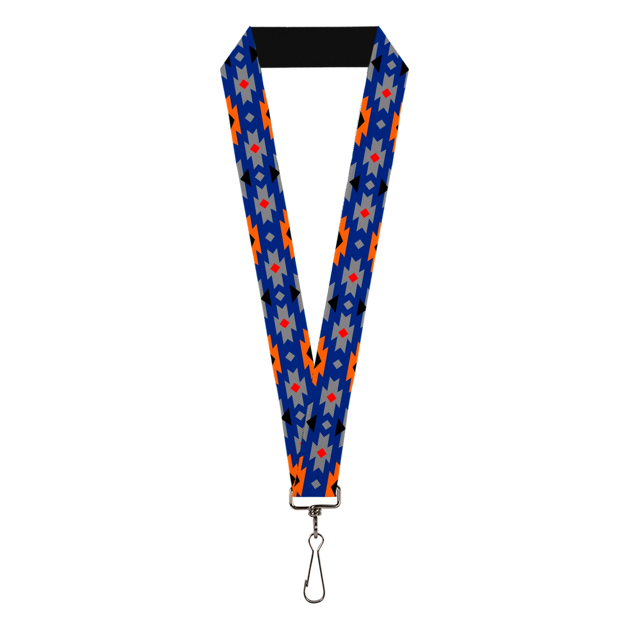 Lanyard - 1.0" - Navajo Gray Blue Orange Black Lanyards Buckle-Down