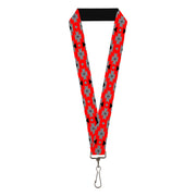 Lanyard - 1.0" - Navajo Gray Red Gray Black Lanyards Buckle-Down