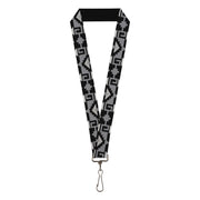 Lanyard - 1.0" - Navajo2 Black Gray Lanyards Buckle-Down