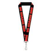 Lanyard - 1.0" - NO CHANCE BRO Black Yellow Red Lanyards Buckle-Down
