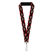 Lanyard - 1.0" - Navajo Red Black Gray Red Lanyards Buckle-Down