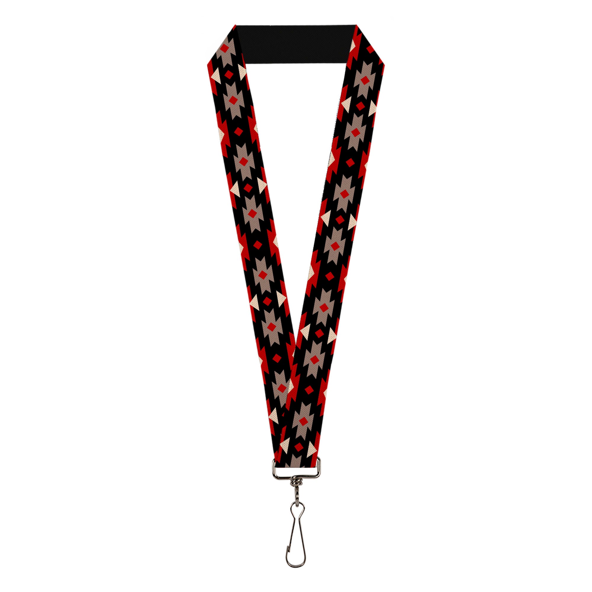 Lanyard - 1.0" - Navajo Red Black Gray Red Lanyards Buckle-Down