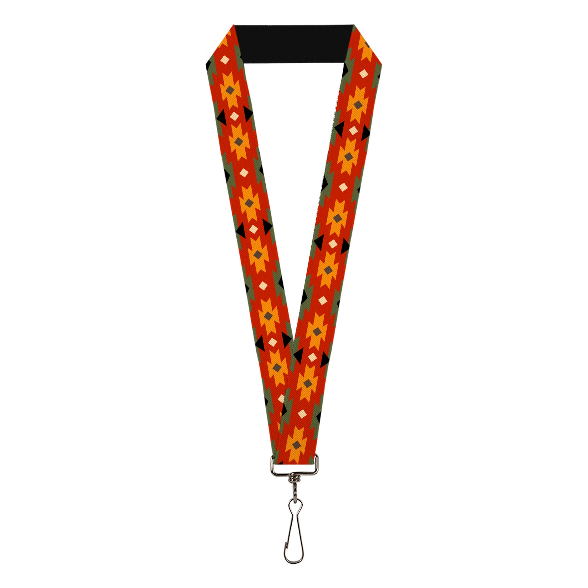 Lanyard - 1.0" - Navajo Tan Rust Olive Black Lanyards Buckle-Down